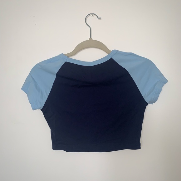 TWO FOR ONE BUNDLE- Two cropped baseball tees - Picture 3 of 6